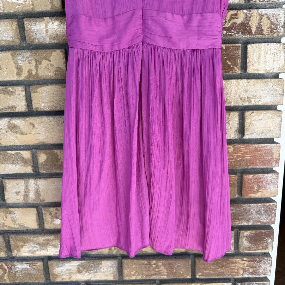 By Anthropologie Amethyst Purple Satin Mini Dress 8 - Picture 14 of 15